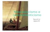 Neoclassicismo e (pre)romanticis mo Spunti e appunti.