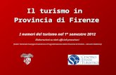 Il turismo in Provincia di Firenze I numeri del turismo nel 1° semestre 2012 Elaborazioni su dati ufficiali provvisori (Fonte: Direzione Sviluppo Economico.