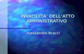 INVALIDITA DELLATTO AMMINISTRATIVO INVALIDITA DELLATTO AMMINISTRATIVO Alessandro Bracci Alessandro Bracci
