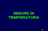 1 MISURE DI TEMPERATURA. 2 - Effetti termoelettrici - Le termocoppie - Circuiti di misura - Il giunto della termocoppia ARGOMENTI DELLA LEZIONE.