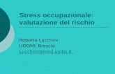 Stress occupazionale: valutazione del rischio Roberto Lucchini UOOML Brescia Lucchini@med.unibs.it.