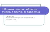 1 Influenza umana, influenza aviaria e rischio di pandemia CNESPS, ISS Reparto Epidemiologia delle malattie Infettive Novembre 2005.