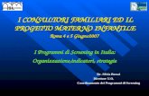 Dr. Silvia Brezzi Direttore U.O. Coordinamento dei Programmi di Screening I CONSULTORI FAMILIARI ED IL PROGETTO MATERNO INFANTILE Roma 4 e 5 Giugno2007.