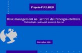 Risk management nel settore dellenergia elettrica. Metodologie e pricing di strumenti derivati Dicembre 2001 Progetto FULLRISK.