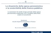 Roma, 9 luglio 2003 Roma, 8 Luglio 2010 Le dinamiche della spesa pensionistica e la sostenibilità della finanza pubblica Le previsioni di medio-lungo periodo.