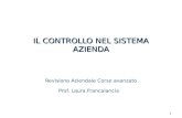 1 IL CONTROLLO NEL SISTEMA AZIENDA Revisione Aziendale Corso avanzato Prof. Laura Francalancia.
