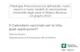 Il Calendario vaccinale per la Vita: quali applicazioni? Patologia Pneumococcica delladulto: nuovi vaccini e nuovi modelli di vaccinazione Università degli.
