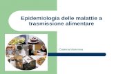 Epidemiologia delle malattie a trasmissione alimentare Caterina Mammina.