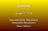 Estinzioni Gruppo 5 2^N Noussaiba Rizki, Alex Gelatti, Immacolata Buondonno e Marco Maletti.