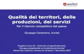 Qualità dei territori, delle produzioni, dei servizi Per il rilancio competitivo del paese Giuseppe Clementino, Ancitel Progetto Innova PA - Seminario.