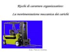 Rischi di carattere organizzativo: La movimentazione meccanica dei carichi Dott. Pieroni Andrea.
