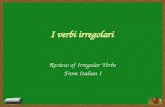 I verbi irregolari Review of Irregular Verbs From Italian I.