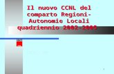 1 Il nuovo CCNL del comparto Regioni-Autonomie Locali quadriennio 2002-2005.
