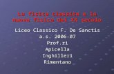 La fisica classica e la nuova fisica del XX secolo Liceo Classico F. De Sanctis a.s. 2006-07 Prof.riApicellaInghilleriRimentano.