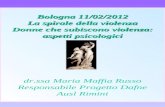 Bologna 11/02/2012 La spirale della violenza Donne che subiscono violenza: aspetti psicologici dr.ssa Maria Maffia Russo Responsabile Progetto Dafne Ausl.