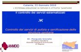Catania, 22 Gennaio 2010 Dr. Pasquale Granata Direttore Sanitario Azienda Sanitaria Provinciale di Ragusa Il controllo dei servizi esternalizzati Ж Controllo.