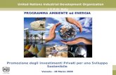 I.T.P.O. Italy United Nations Industrial Development Organization PROGRAMMA AMBIENTE ed ENERGIA Promozione degli Investimenti Privati per uno Sviluppo.