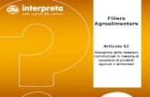 Modena, 24 febbraio 20121 Contratti scritti nella filiera Alimentare CNA Interpreta Filiera Agroalimentare Articolo 62 Disciplina delle relazioni commerciali.
