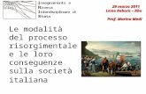 Le modalità del processo risorgimentale e le loro conseguenze sulla società italiana 29 marzo 2011 Liceo Rebora – Rho Prof. Marina Medi.