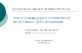 Responsabile: Ing. Daniele Bocci Email: teaching@altervista.orgteaching@altervista.org CORSO INTEGRATO DI INFORMATICA Master in Management Infermieristico.