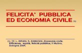 (1) Cf. L. BRUNI, S. ZAMAGNI, Economia civile. Efficienza, equità, felicità pubblica, Il Mulino, Bologna 2004. FELICITA' PUBBLICA ED ECONOMIA CIVILE (1)