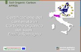 Soil Organic Carbon AFRSS Certificazione del contenuto in Carbonio organico dei suoli Emilia-Romagna.