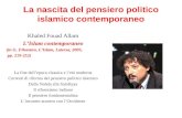 La nascita del pensiero politico islamico contemporaneo Khaled Fouad Allam LIslam contemporaneo (in G. Filoramo, LIslam, Laterza, 2005, pp. 219-252) La.