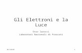 01/10/071 Gli Elettroni e la Luce Enzo Iarocci Laboratori Nazionali di Frascati.