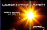 LA RADIAZIONE INFRAROSSA DA SICROTRONE Mariangela Cestelli Guidi LNF- INFN Incontri di Fisica Frascati, 6 ottobre 2004.