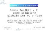 26 maggio 2004Servizio di Calcolo dei LNF1 Rembo Toolkit v.2 come soluzione globale per PC e farm Servizio di Calcolo dei LNF N.Amanzi, S.Angius, D.Maselli,