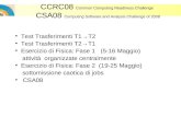CCRC08 Common Computing Readiness Challenge CSA08 Computing Software and Analysis Challenge of 2008 Test Trasferimenti T1T2 Test Trasferimenti T2T1 Esercizio.