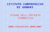 ISTITUTO COMPRENSIVO DI GONARS ANNO SCOLASTICO 2006/2007 PIANO DELLOFFERTA FORMATIVA.