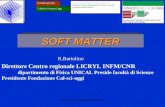 Soft matter Camigliatello 22/07/051 SOFT MATTER Direttore Centro regionale LICRYL INFM/CNR dipartimento di Fisica UNICAL Preside facoltà di Scienze Presidente.