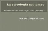 Prof. De Giorgio Luciano. La psicologia è la scienza che studia il comportamento delluomo messo in relazione con i processi mentali e con lambiente circostante.