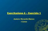 Esercitazione 6 – Esercizio 1 Autore: Riccardo Bianco I Corso.