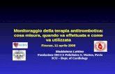 Monitoraggio della terapia antitrombotica: cosa misura, quando va effettuata e come va utilizzata Firenze, 11 aprile 2008 Maddalena Lettino Fondazione.