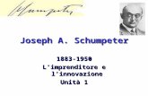 Joseph A. Schumpeter 1883-1950 Limprenditore e linnovazione Unità 1.