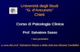 Università degli Studi G. dAnnunzio Chieti Corso di Psicologia Clinica Prof. Salvatore Sasso I test proiettivi: a cura del prof. Salvatore Sasso e della.