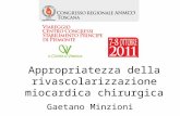 Appropriatezza della rivascolarizzazione miocardica chirurgica Gaetano Minzioni.