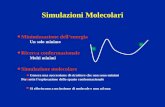 Simulazioni Molecolari Minimizzazione dellenergia Un solo minimo Ricerca conformazionale Molti minimi Simulazione molecolare Genera una successione di.