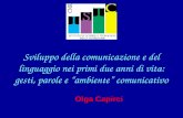 Sviluppo della comunicazione e del linguaggio nei primi due anni di vita: gesti, parole e ambiente comunicativo Olga Capirci.