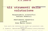 A. A. 2009/10 Gli strumenti della valutazione Responsabile scientifico Gaetano Domenici Adattamento didattico a cura di Anna Maria Ciraci Gran parte dei.