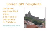Scenari per lesigibilità dei diritti sociosanitari delle popolazioni vulnerabili in Calabria (schede di Giacomo Panizza)