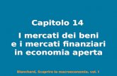 Blanchard, Scoprire la macroeconomia, vol. I Capitolo 14 I mercati dei beni e i mercati finanziari in economia aperta.