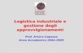 Logistica industriale e gestione degli approvvigionamenti Prof. Arturo Capasso Anno Accademico 2004-2005.