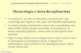 Comunicazione Fondamenti della Musicale a.a. 2010-11 - LGCaprioli Musicologia e interdisciplinarietà La musica è un atto in divenire, un processo che coinvolge.