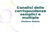 Lanalisi delle corrispondenze semplici e multiple Stefano Nobile.