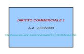 DIRITTO COMMERCIALE 1 A.A. 2008/2009 http://www.jus.unitn.it/users/vezzoso/ DC_08-09/home.htm.