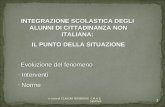 a cura di CLAUDIA NOSENGHI C.R.A.S. GENOVA 1 INTEGRAZIONE SCOLASTICA DEGLI ALUNNI DI CITTADINANZA NON ITALIANA: IL PUNTO DELLA SITUAZIONE Evoluzione del.
