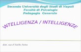 Seconda Università degli Studi di Napoli Facoltà di Psicologia Pedagogia Generale dott. ssa dAiello Anita.